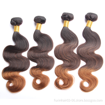 100% Human Ombre Hair Braiding Hair Virgin Brazilian Body Wave Hair Extension Ombre 1B/4/30